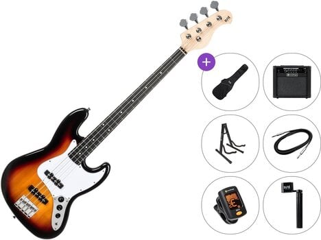 4 stīgu basģitāra PSD Guitars JZB-100 Premium SET Sunburst 4 stīgu basģitāra - 1