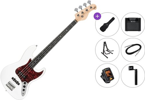 Baixo de 4 cordas PSD Guitars JZB-100 Premium SET White Baixo de 4 cordas - 1