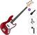 Električna bas gitara PSD Guitars JZB-100 Basic SET Red Električna bas gitara