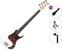 4-strenget basguitar PSD Guitars PCB-100 Basic SET White 4-strenget basguitar