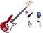 4-strenget basguitar PSD Guitars PCB-100 Standard SET Red 4-strenget basguitar