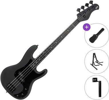 4-strenget basguitar PSD Guitars PCB-100M Basic SET Matte Black 4-strenget basguitar - 1