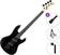 Multiscale bas gitara PSD Guitars PMB-100F Basic SET Dark Night Black Multiscale bas gitara
