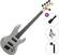 Multiscale Bass Guitar PSD Guitars PMB-1005F Basic SET Icy Silver Multiscale Bass Guitar