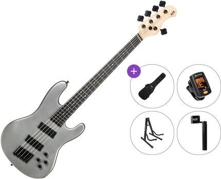 Μπάσο Κιθάρα με Πολλαπλή Κλίμακα PSD Guitars PMB-1005F Standard SET Icy Silver Μπάσο Κιθάρα με Πολλαπλή Κλίμακα - 1