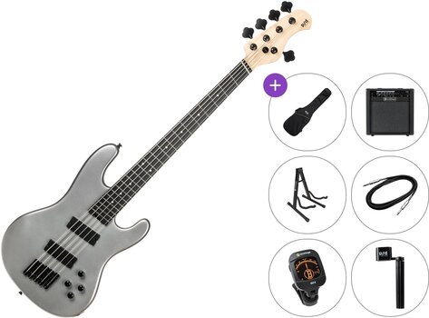 Μπάσο Κιθάρα με Πολλαπλή Κλίμακα PSD Guitars PMB-1005F Premium SET Icy Silver Μπάσο Κιθάρα με Πολλαπλή Κλίμακα - 1