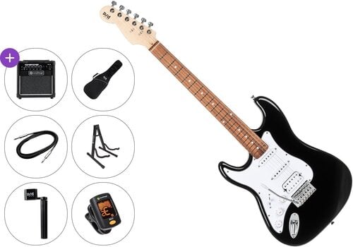 Elektrisk guitar PSD Guitars STC-100L Premium SET Black Elektrisk guitar - 1