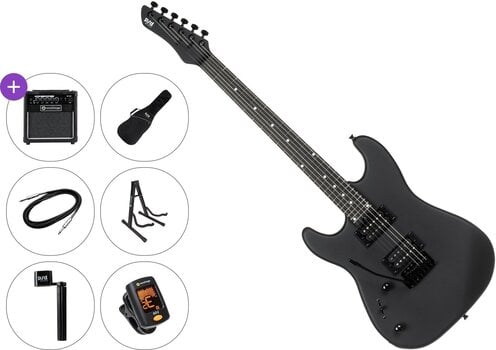 Electric guitar PSD Guitars SPS-100ML Premium SET Matte Black Electric guitar - 1