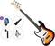 Basse électrique PSD Guitars JZB-100L Standard SET Sunburst Basse électrique