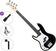 4-strenget basguitar PSD Guitars PCB-100L Basic SET Black 4-strenget basguitar