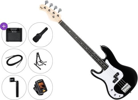 4-strenget basguitar PSD Guitars PCB-100L Premium SET Black 4-strenget basguitar - 1