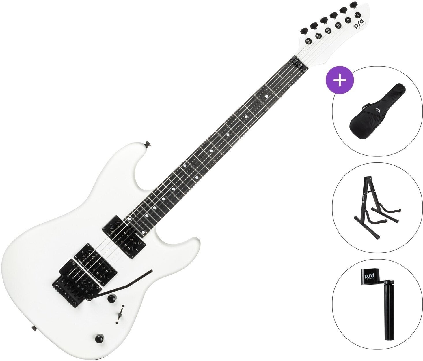 Ηλεκτρική Κιθάρα PSD Guitars SPS-100MFR Basic SET Matte White Ηλεκτρική Κιθάρα