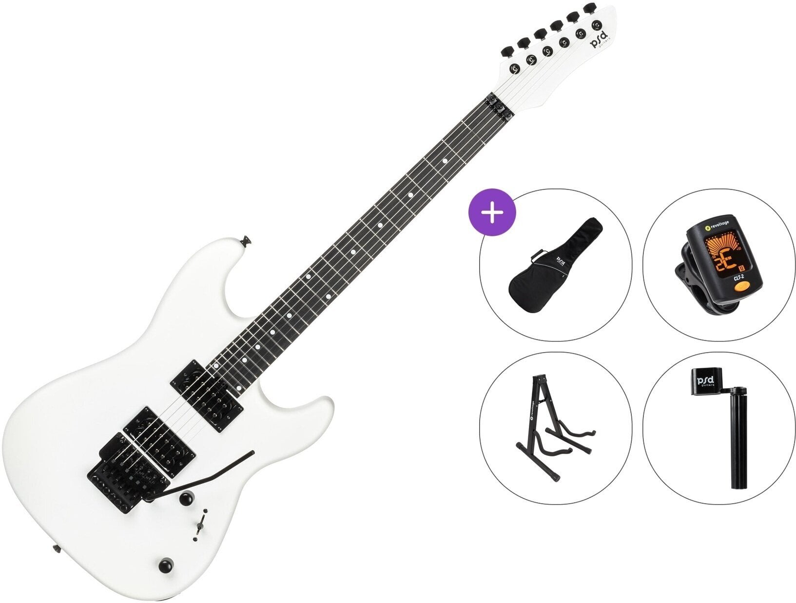 Ηλεκτρική Κιθάρα PSD Guitars SPS-100MFR Standard SET Matte White Ηλεκτρική Κιθάρα