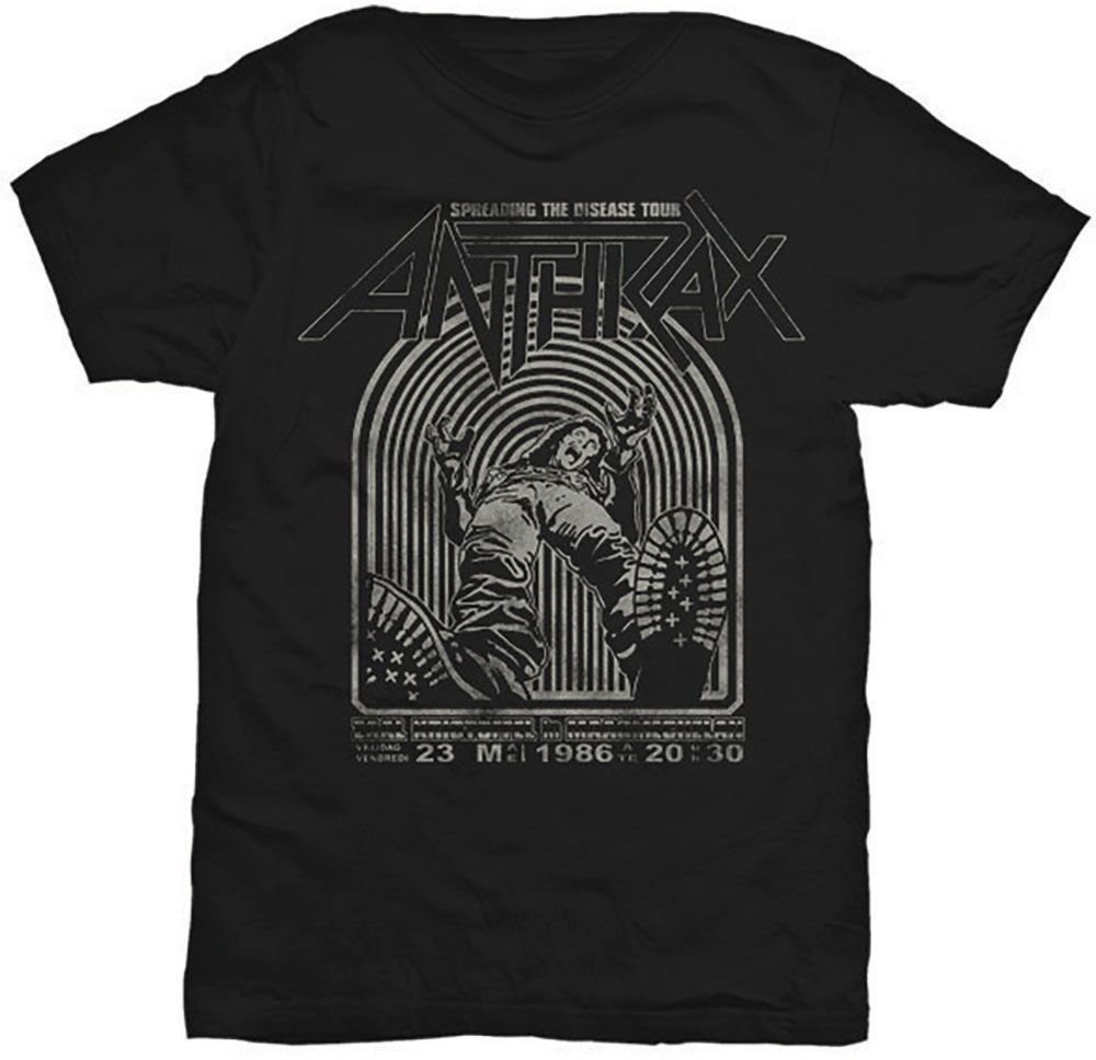 T-shirt Anthrax T-shirt Spreading the Disease Preto XL