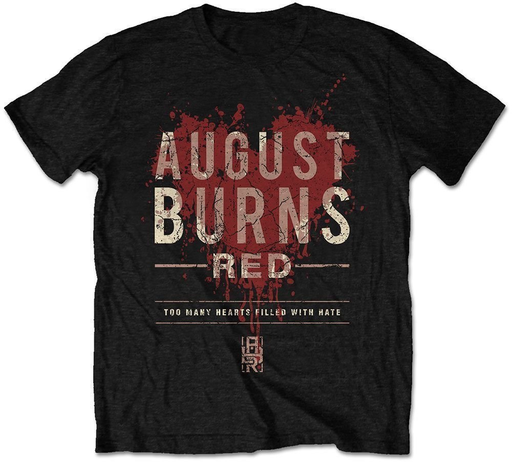 Shirt August Burns Red Shirt Hearts Filled Unisex Black XL