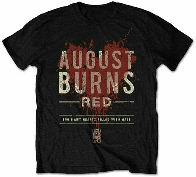 T-Shirt August Burns Red T-Shirt Hearts Filled Unisex Black XL - 1