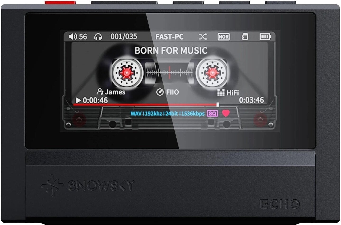 Kannettava musiikkisoitin FiiO ECHO MP3-soitin Black