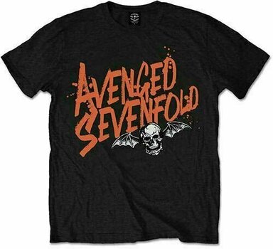 T-Shirt Avenged Sevenfold T-Shirt Orange Splatter Schwarz 2XL - 1
