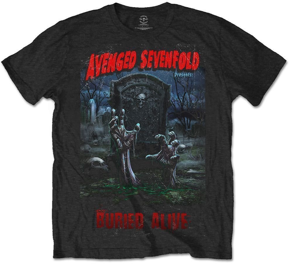Ing Avenged Sevenfold Unisex Tee Buried Alive Tour 2012 (Back Print) L