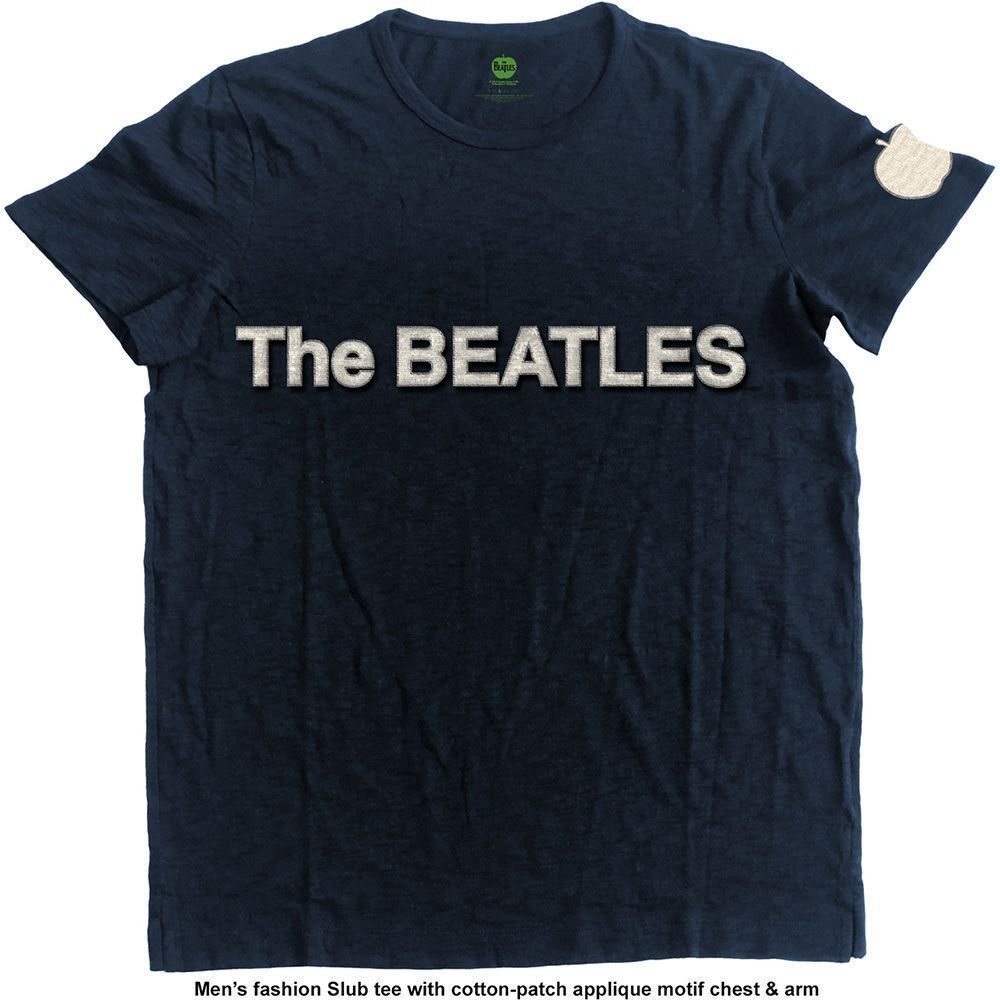 Skjorte The Beatles Skjorte Logo & Apple Unisex Navy L