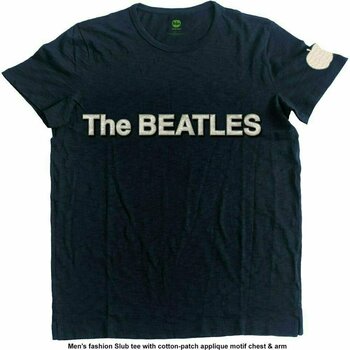 T-Shirt The Beatles T-Shirt Logo & Apple Navy S - 1