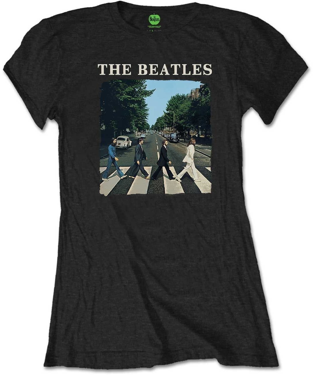 Maglietta The Beatles Maglietta Abbey Road & Logo Black L