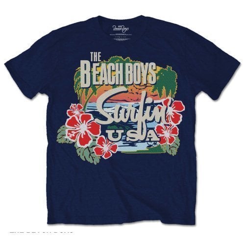 T-Shirt The Beach Boys T-Shirt Surfin USA Tropical Navy L