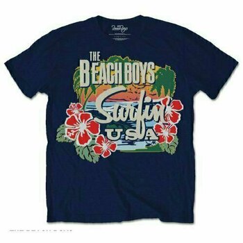 T-Shirt The Beach Boys T-Shirt Surfin USA Tropical Navy XL - 1