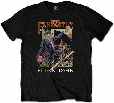 T-Shirt Elton John T-Shirt Captain Fantastic Unisex Black M - 1