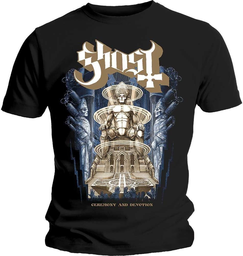 T-Shirt Ghost T-Shirt Ceremony & Devotion Schwarz L