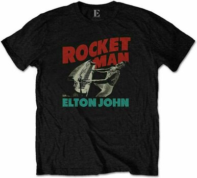T-Shirt Elton John T-Shirt Rocketman Piano Unisex Black L - 1
