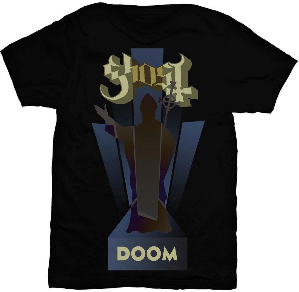 Camiseta de manga corta Ghost Camiseta de manga corta Doom Unisex Black M