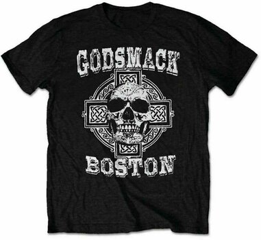 Camiseta de manga corta Godsmack Camiseta de manga corta Boston Skull Unisex Negro M - 1