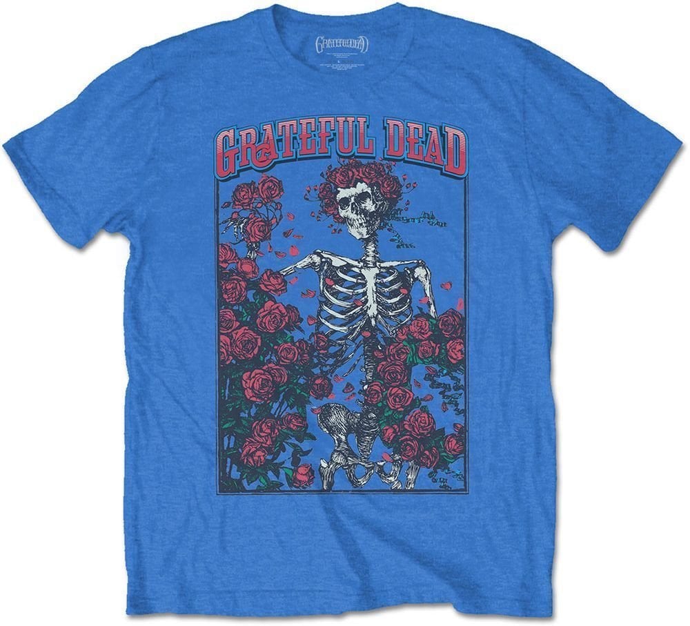Skjorta Grateful Dead Skjorta Bertha & Logo Unisex Blue L