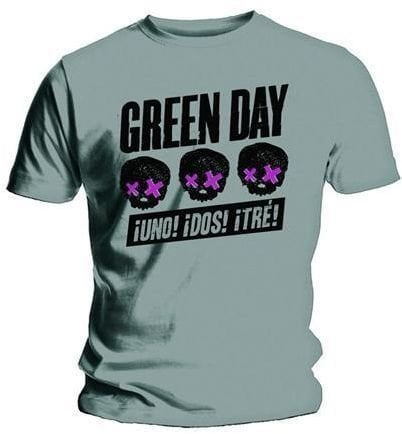 T-shirt Green Day T-shirt hree Heads Better Than One Unisex Gris L