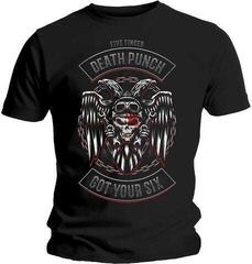Риза Five Finger Death Punch Biker Badge Unisex Тениска с къс ръкав/Black/Къси