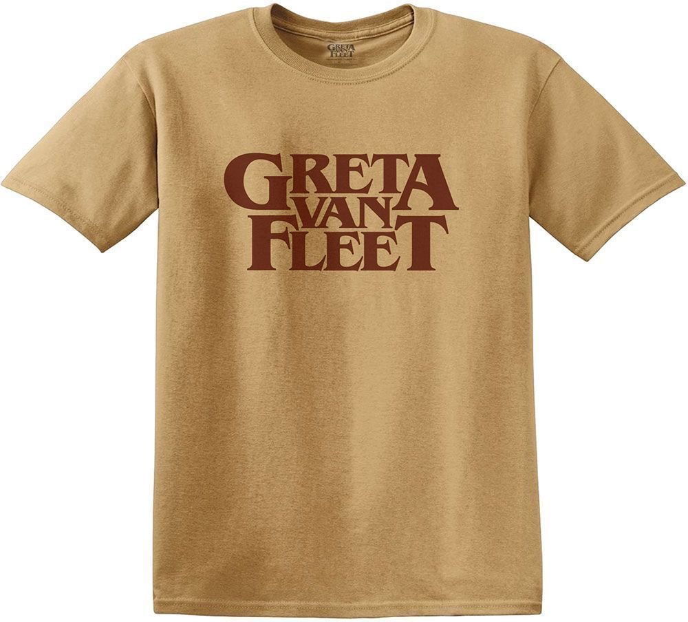 Camiseta de manga corta Greta Van Fleet Camiseta de manga corta Logo Unisex Old Gold M