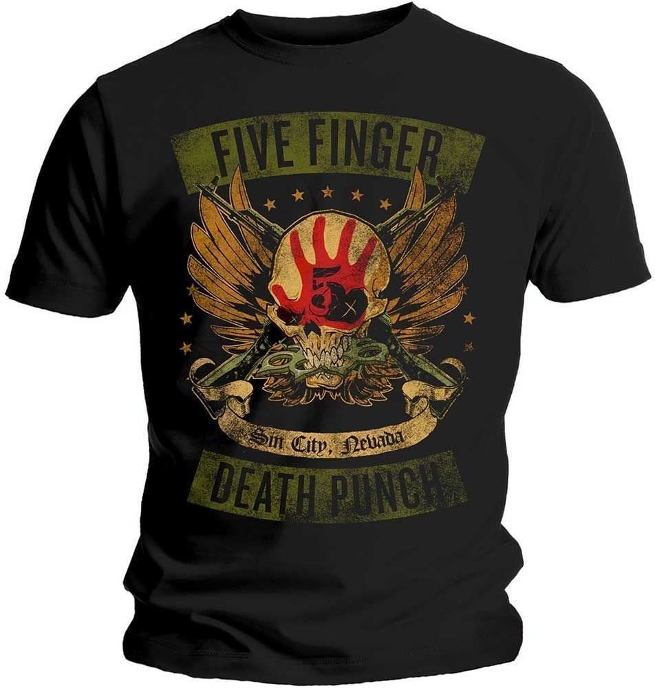 Majica Five Finger Death Punch Majica Unisex Locked & Loaded Unisex Black L