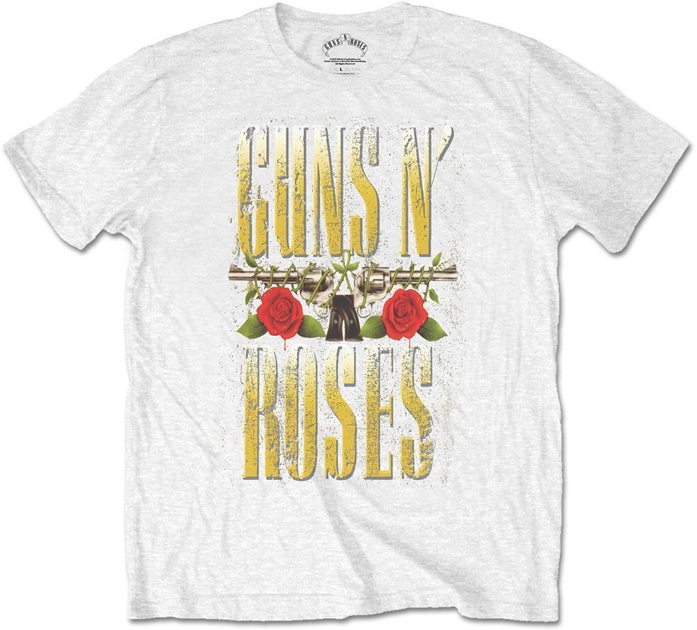 Shirt Guns N' Roses Shirt Big Guns Unisex White XL