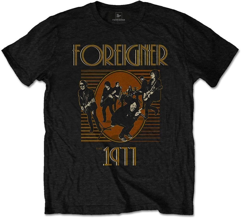 T-Shirt Foreigner T-Shirt Est' 1977 Black L