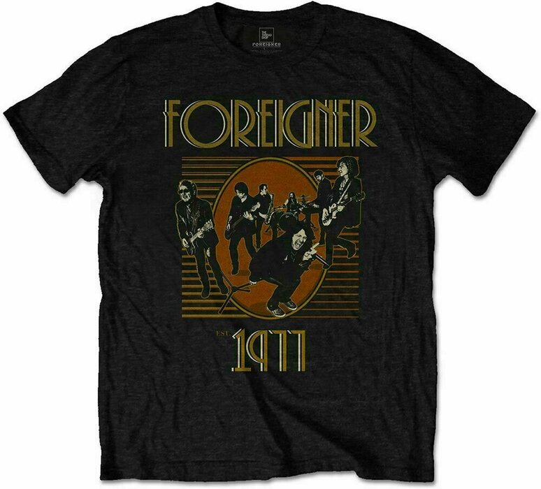 Foreigner T-Shirt Est' 1977 Black M