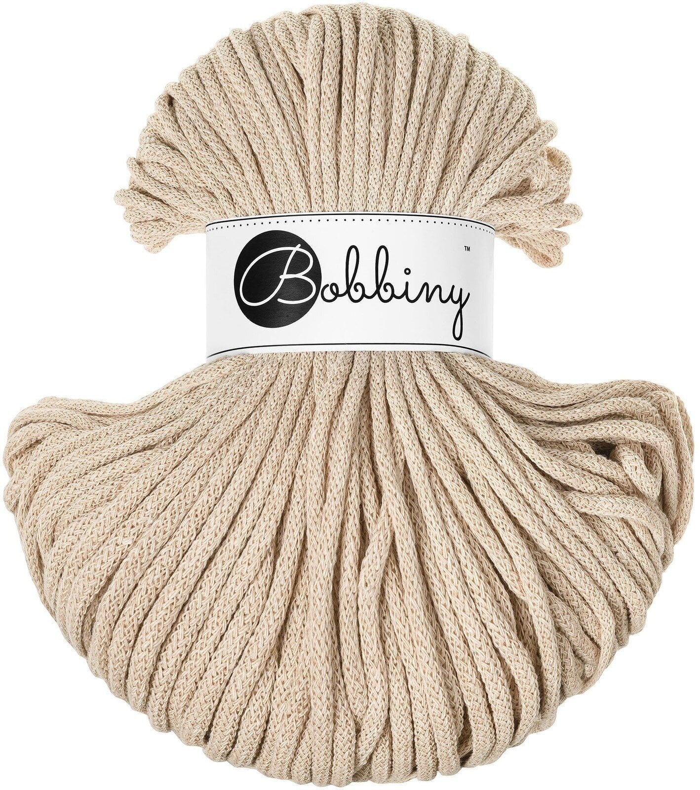 Snor Bobbiny Classic 4 mm 100 m Warm Beige Snor