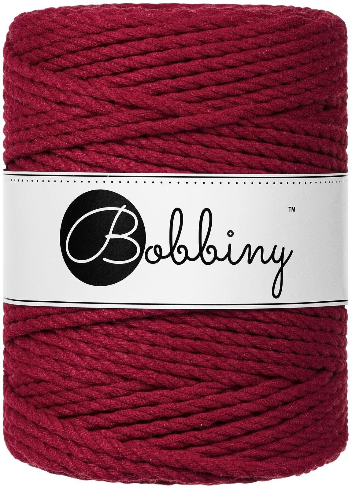 Cable Bobbiny 3PLY Macramé Rope 5 mm 100 m Red Velvet Cable