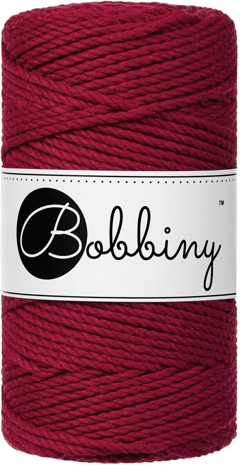 Cord Bobbiny 3PLY Macramé Rope 3 mm 100 m Red Velvet Cord
