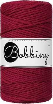 Cord Bobbiny 3PLY Macramé Rope 3 mm 100 m Red Velvet Cord - 1