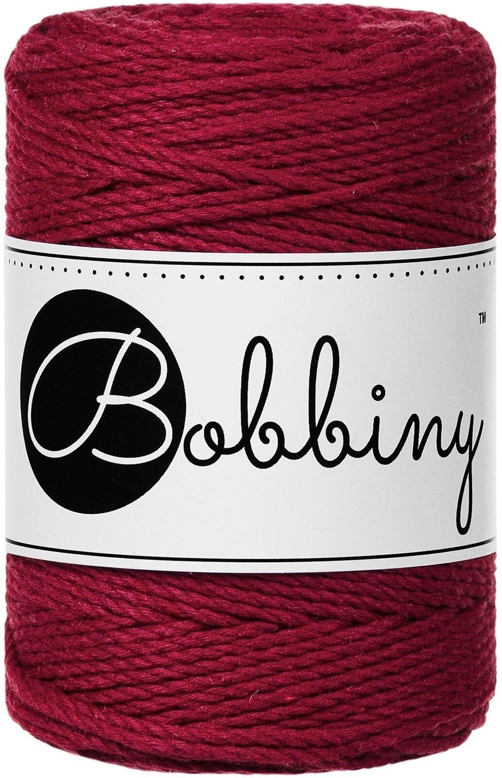 Cord Bobbiny 3PLY Macramé Rope 1,5 mm 100 m Red Velvet Cord