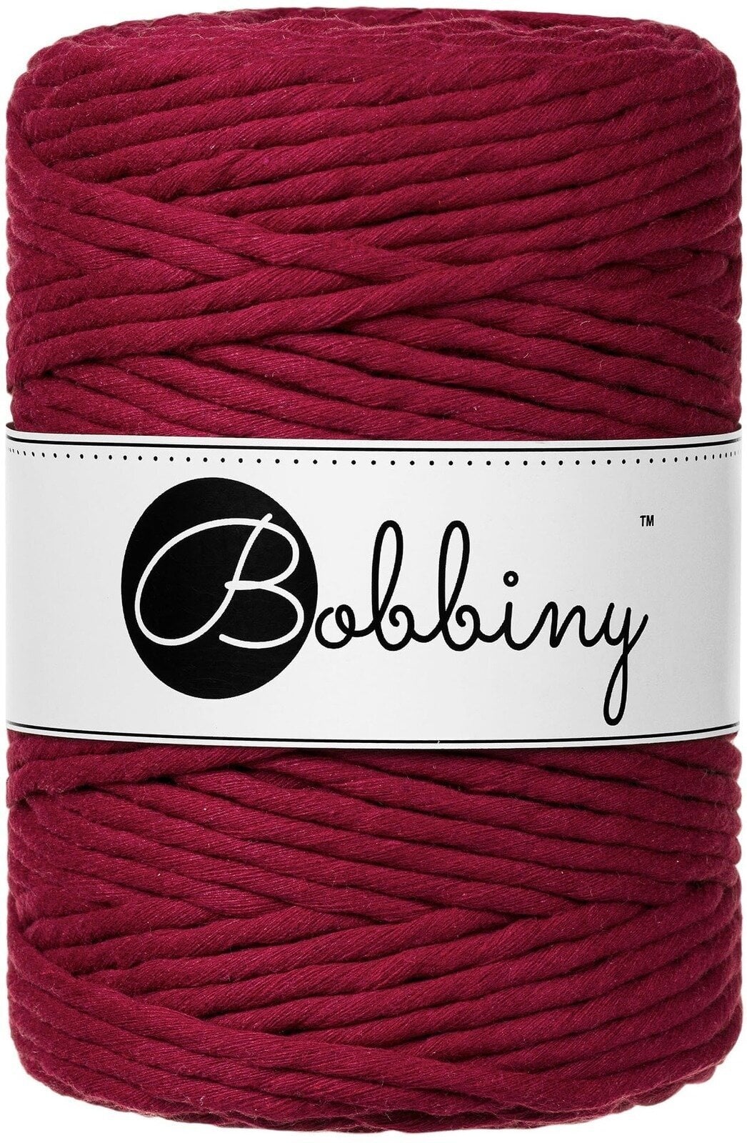 Cord Bobbiny Macrame Cord 5 mm 100 m Red Velvet Cord