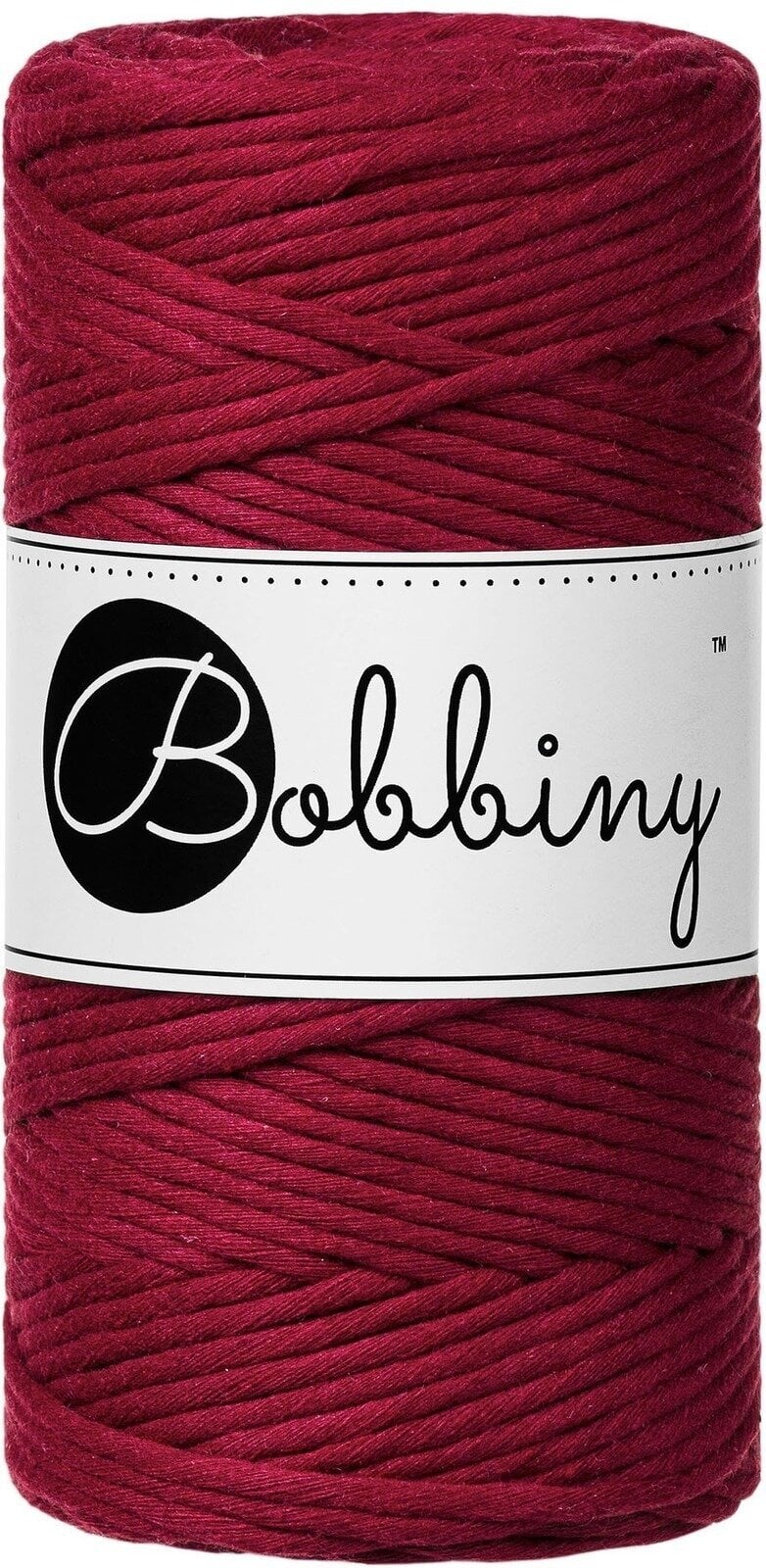 Cable Bobbiny Macrame Cord 3 mm 100 m Red Velvet Cable