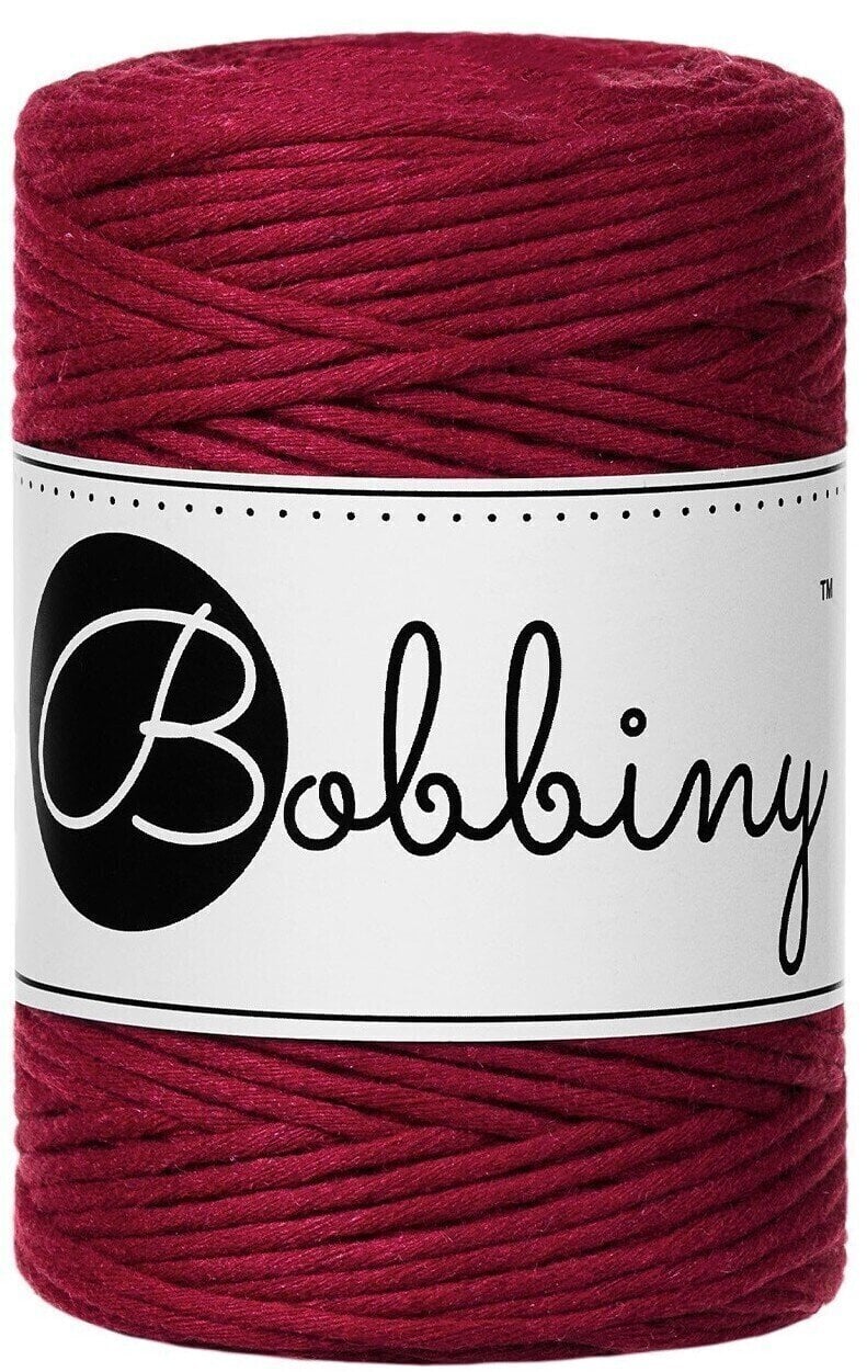 Cord Bobbiny Macrame Cord 1,5 mm 100 m Red Velvet Cord
