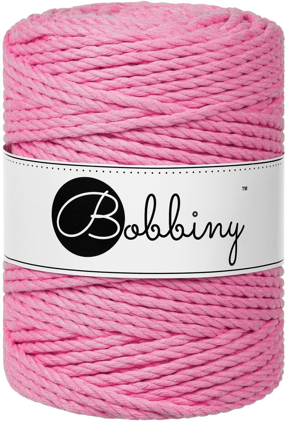 Cord Bobbiny 3PLY Macramé Rope 5 mm 100 m Bubblegum Pink Cord